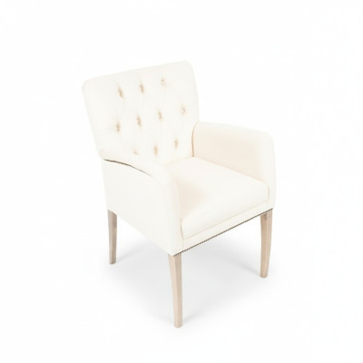White Chesterfield Seating Set Dining Room Group Chairs x4 Armchairs Lounge Chairs