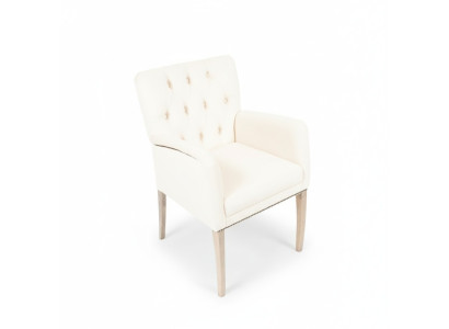 White Chesterfield Seating Set Dining Room Group Chairs x4 Armchairs Lounge Chairs