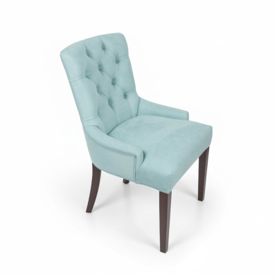 Classic Chesterfield Blue Chair Upholstered Armchair Textile Armchair