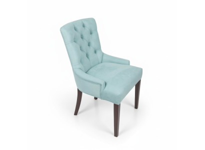 Classic Chesterfield Blue Chair Upholstered Armchair Textile Armchair