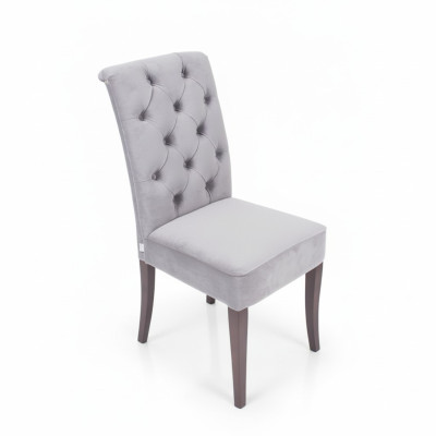 Exclusive Grey Chesterfield Chair Luxury Single-Seater Designer Dining Room Chairs