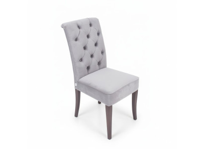 Gray Chesterfield chair set designer seating furniture set x4-chair set