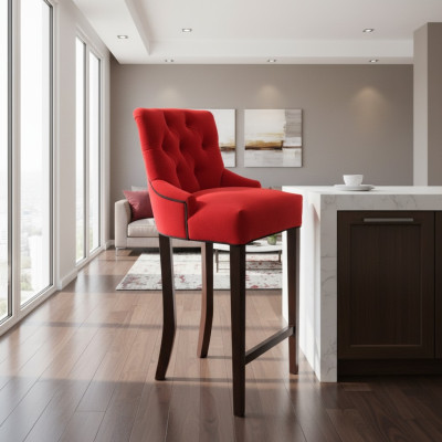 Red Chesterfield Bar Stool Exclusive Bar Stool Lounge Seat Furniture