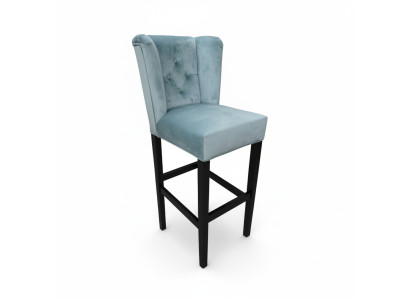 Blue Chesterfield Bar Stools 4-Piece Chair Set Designer Bar Stools
