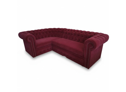 Chesterfield sectional upholstered sofa corner set velvet upholstered seats corner sofas