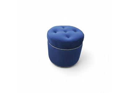 Chesterfield Pouf Textile Footstool Round Stool Upholstered Stool Seat Pouf New