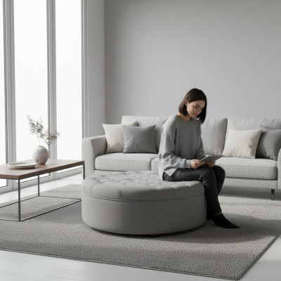 Ottoman pouf footstool round stool upholstered stool seat stool stool