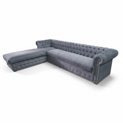 Corner sofa Chesterfield fabric textile corner couch sofa upholstery couch corner suite