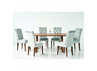 Modern Chesterfield dining set luxurious dining table x6 Chesterfield chairs