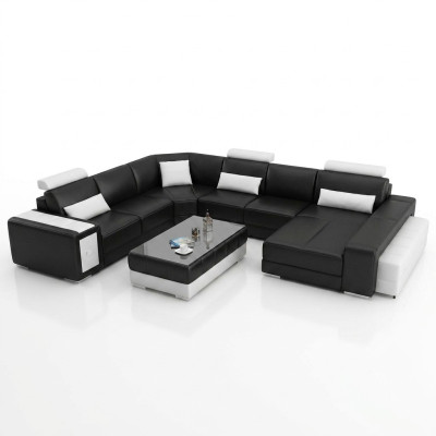 Large design corner sofa upholstered corner couch sofa set couch living landscape USB new