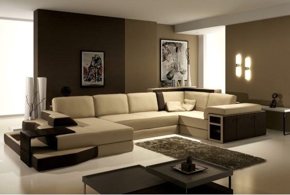 XXL Design Big Sofa +USB Corner Sofa Couch Living Landscape U Shape Leather Textile Corner