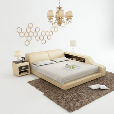 Waterbed Hotel Double Bed Complete Beds Leather Bed Water With USB Upholstered Bed