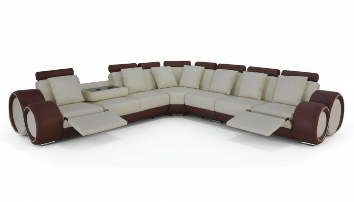 Design leather upholstered seat room corner living sofa +USB designer ensemble sofas new