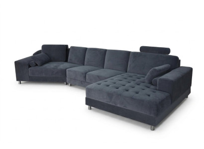 Modern textile corner sofa upholstered living room L-shape sectional sofa with USB corner sofa