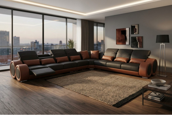 Design corner couch with USB upholstery sofa leather seating set modern sofas seating new