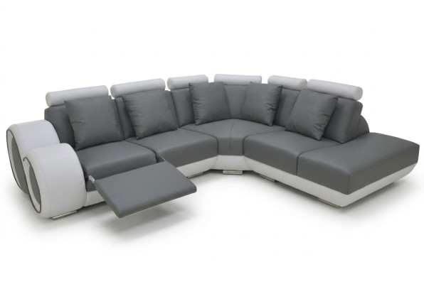 Leather sofa couch living landscape corner set design modern sofa + USB new corner sofa