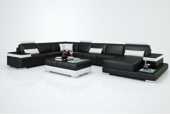Living landscape couch upholstery corner suite designer leather sofa big sofa with USB