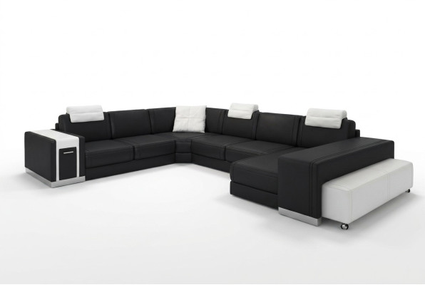 Living landscape sofa with USB couch cushion corner XX big corner sofa leather sofa design