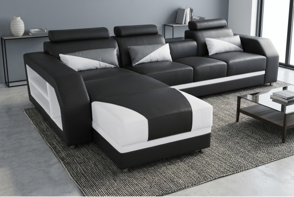 Exclusive modern designer L-shaped corner sofa for stylish living spaces