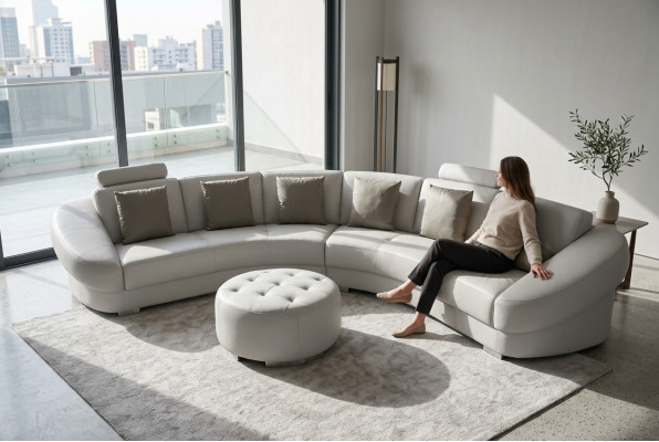 Design corner sofa couch multifunctional living landscape textile upholstered sofas