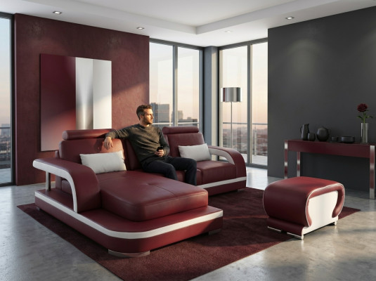 Design corner sofa couch leather multifunction sofas living landscape textile