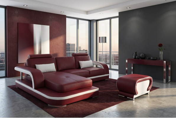 Design corner sofa couch leather multifunction sofas living landscape textile