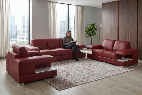 Design corner sofa couch leather upholstery multifunction sofas living landscape