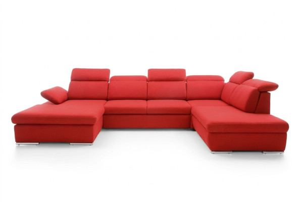 Corner sofa living landscape couch upholstery sofa leather corner sets red