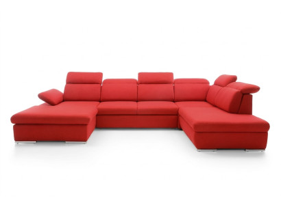 Corner sofa living landscape couch upholstery sofa leather corner sets red