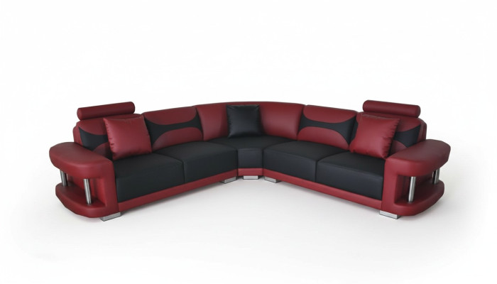 Leather Modern XXL Couch Living Landscape Leather Sofa Sofa Set Sofa L-Shaped with USB