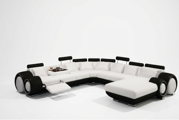 Leather Sofa With USB Couch XXL Living Landscape Leather Couch Big Sofas Corner Sofa
