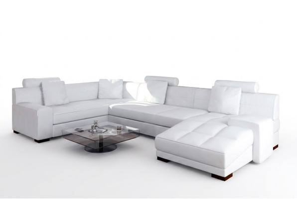 Leather sofa with USB living room landscape corner sofa corner suite design modern sofa A1111