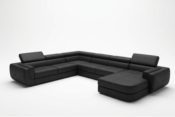 Designer sofa seat cushion corner leather sofa living landscape sofa with USB cushion new