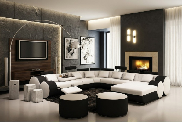 Designer leather sofa with USB XXL living landscape big sofa upholstery corner corner sofa relax