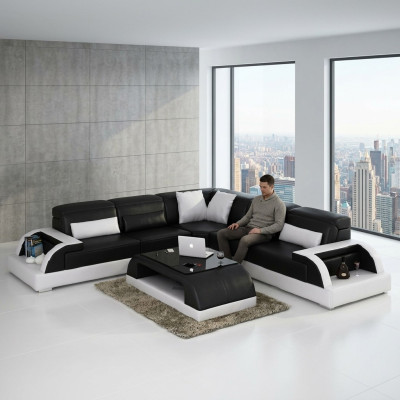 Living landscape upholstered corner sectional sofa with USB set corner sofa couches WetzlarC