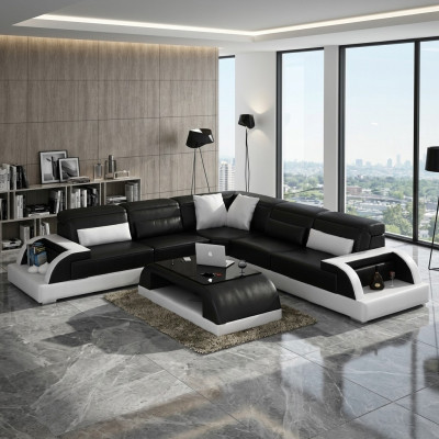 Living landscape upholstered corner sectional sofa with USB set corner sofa couches WetzlarC