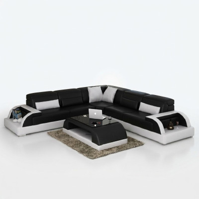 Living landscape upholstered corner sectional sofa with USB set corner sofa couches WetzlarC