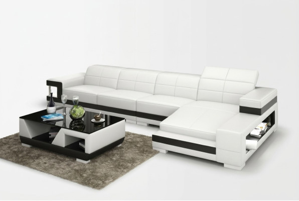 Leather sofa with USB living landscape corner sofa corner set design modern sofa G8017C