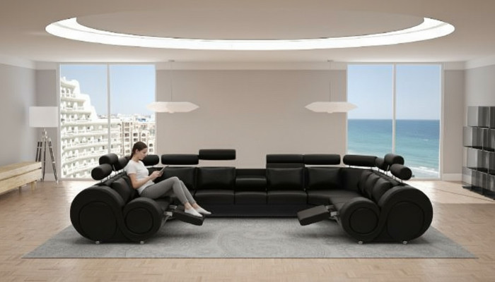 Designer living area corner couch + USB sofa upholstery leather sofa sofas new suite