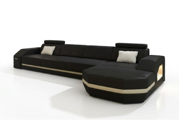 Leather sofa with USB living landscape corner sofa corner suite design modern sofa C4011C