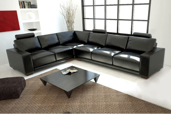 Leather sofa with USB living landscape corner sofa corner suite design modern sofa A1121B