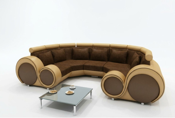Living area designer sofa textile couch + USB microfiber upholstery XXL