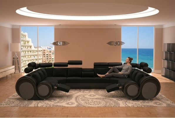 Design corner sofa with USB upholstery seat corner set sofas leather textile L-shape