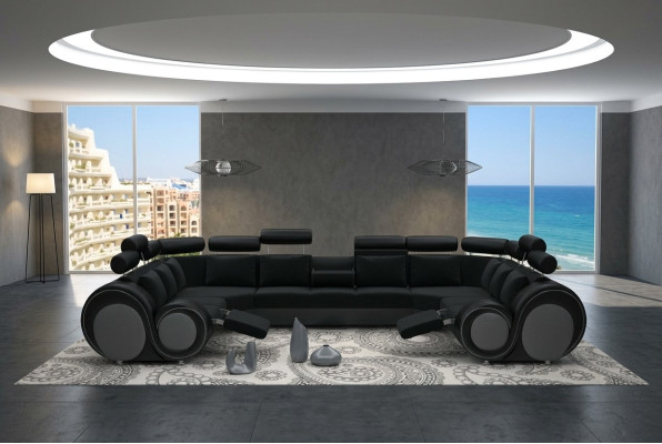 Design corner sofa with USB upholstery seat corner set sofas leather textile L-shape