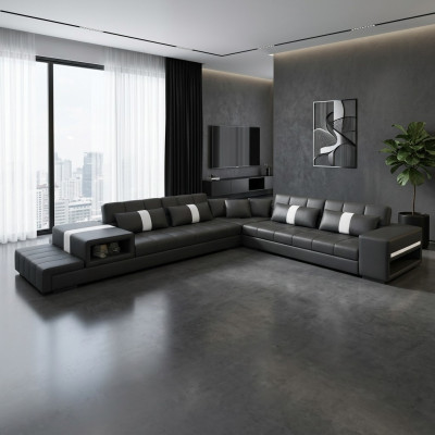 Fabric couch textile sofa corner sofa USB, couch living landscape XXL textile sofa couches