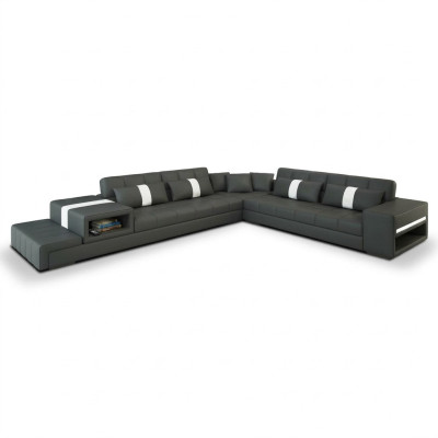 Fabric couch textile sofa corner sofa USB, couch living landscape XXL textile sofa couches