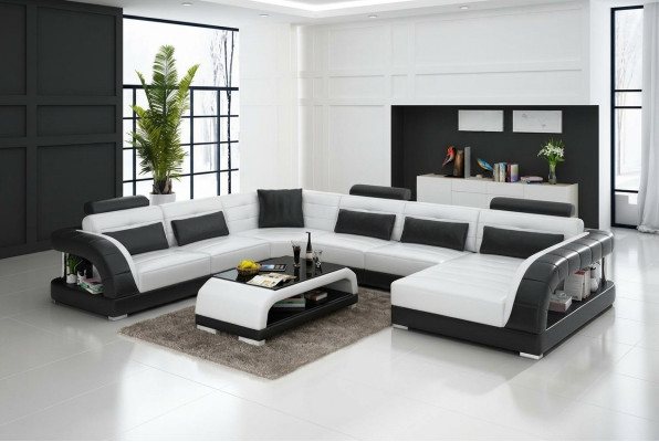 Sofa set with USB cushion sofa set 3+2+1 leather couches sofas complete