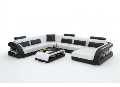 Sofa set with USB cushion sofa set 3+2+1 leather couches sofas complete