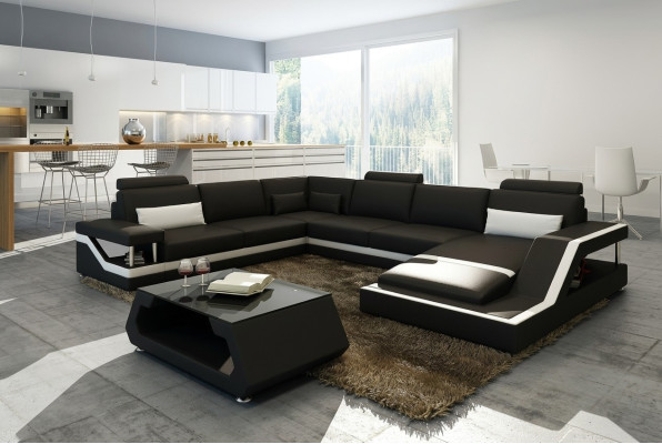 Designer Sofa Corner Sofa Living Landscape Big Modern Leather Sofa +USB Patented NEW