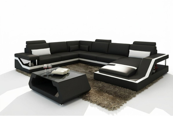 Designer Sofa Corner Sofa Living Landscape Big Modern Leather Sofa +USB Patented NEW